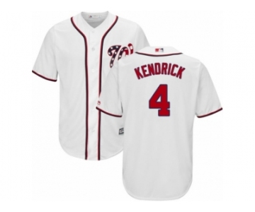 Washington Nationals #4 Howie Kendrick Replica White Home Cool Base MLB Jersey