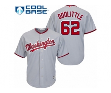 Washington Nationals #62 Sean Doolittle Replica Grey Road Cool Base MLB Jersey