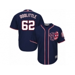 Washington Nationals #62 Sean Doolittle Replica Navy Blue Alternate 2 Cool Base MLB Jersey