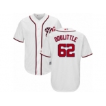 Washington Nationals #62 Sean Doolittle Replica White Home Cool Base MLB Jersey