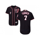 Washington Nationals #7 Trea Turner Navy Blue Flexbase Authentic Collection Stitched MLB Jersey