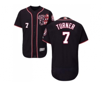 Washington Nationals #7 Trea Turner Navy Blue Flexbase Authentic Collection Stitched MLB Jersey