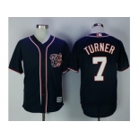 Washington Nationals #7 Trea Turner Navy Blue New Cool Base Stitched MLB Jersey