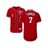 Washington Nationals #7 Trea Turner Red Flexbase Authentic Collection Stitched MLB Jersey