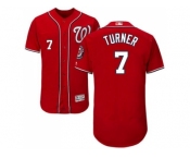 Washington Nationals #7 Trea Turner Red Flexbase Authentic Collection Stitched MLB Jersey