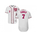 Washington Nationals #7 Trea Turner White Flexbase Authentic Collection Stitched MLB Jersey