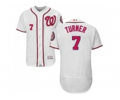 Washington Nationals #7 Trea Turner White Flexbase Authentic Collection Stitched MLB Jersey