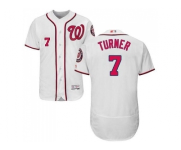 Washington Nationals #7 Trea Turner White Flexbase Authentic Collection Stitched MLB Jersey