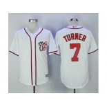 Washington Nationals #7 Trea Turner White New Cool Base Stitched MLB Jersey