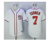 Washington Nationals #7 Trea Turner White New Cool Base Stitched MLB Jersey