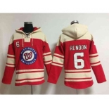 mlb jerseys washington nationals #6 rendon red[pullover hooded sweatshirt]