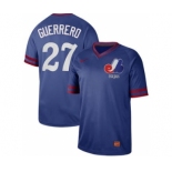 Men's Nike Expos #27 Vladimir Guerrero Royal Cooperstown Collection Stitched Baseball Jersey