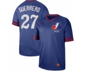 Men's Nike Expos #27 Vladimir Guerrero Royal Cooperstown Collection Stitched Baseball Jersey