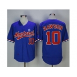 Mitchell And Ness BP Montreal Expos #10 Andre Dawson Blue Throwback Stitched MLB Jersey