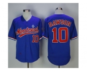 Mitchell And Ness BP Montreal Expos #10 Andre Dawson Blue Throwback Stitched MLB Jersey