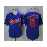 Mitchell And Ness BP Montreal Expos #8 Gary Carter Blue Throwback Stitched MLB Jersey