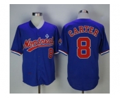 Mitchell And Ness BP Montreal Expos #8 Gary Carter Blue Throwback Stitched MLB Jersey