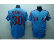 mlb expos #30 raines blue