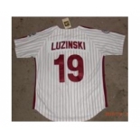 mlb jerseys montreal expos #19 luzinski white[Pinstripe]