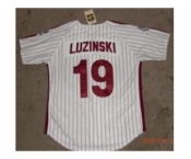 mlb jerseys montreal expos #19 luzinski white[Pinstripe]