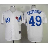 mlb jerseys montreal expos #49 cromartie m&n white