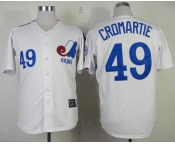 mlb jerseys montreal expos #49 cromartie m&n white