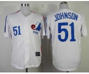 mlb jerseys montreal expos #51 johnson m&n white