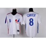 mlb jerseys montreal expos #8 carter throwback white