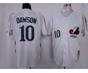 mlb montreal expos #10 andre dawson 1982 white m&n