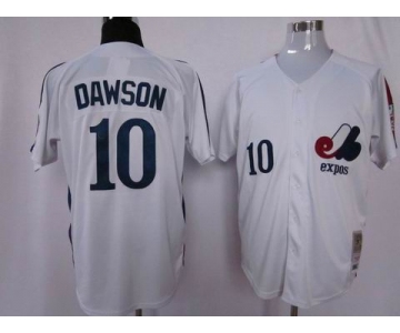 mlb montreal expos #10 andre dawson 1982 white m&n