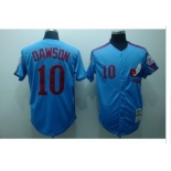 mlb montreal expos #10 dawson m&n blue