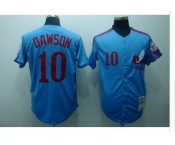 mlb montreal expos #10 dawson m&n blue