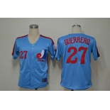 mlb montreal expos #27 guerrerd blue throwback