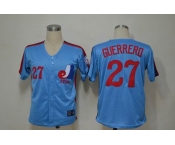 mlb montreal expos #27 guerrerd blue throwback