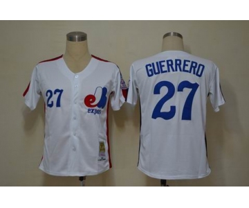 mlb montreal expos #27 guerrerd white throwback