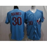 mlb montreal expos #30 tim raines 1982 m&n blue