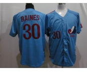 mlb montreal expos #30 tim raines 1982 m&n blue