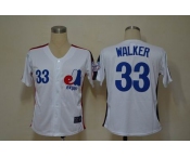 mlb montreal expos #33 walker white throwback