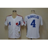 mlb montreal expos #4 deshields white throwback