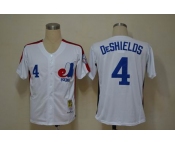 mlb montreal expos #4 deshields white throwback