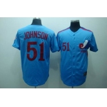 mlb montreal expos #51  johnson m&n blue