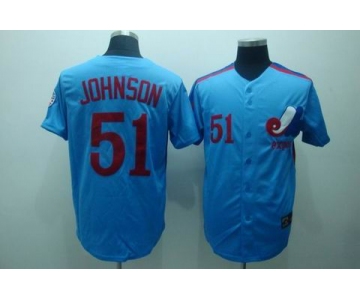 mlb montreal expos #51  johnson m&n blue