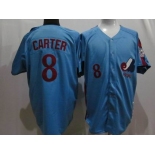 mlb montreal expos #8 carter 1982 m&n blue