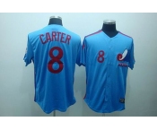 mlb montreal expos #8 carter m&n blue