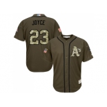 Men Oakland Athletics #23 Matt Joyce Green Salute to Service Stitched MLB Jersey