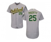 Men Oakland Athletics #25 Stephen Piscotty Grey Flexbase Authentic Collection Stitched MLB Jersey