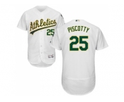 Men Oakland Athletics #25 Stephen Piscotty White Flexbase Authentic Collection Stitched MLB Jersey