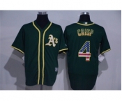 Men Oakland Athletics #4 Coco Crisp Green USA Flag Fashion MLB Jersey