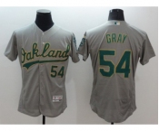 Men Oakland Athletics #54 Sonny Gray Majestic Grey Flexbase Authentic Collection Team Jersey