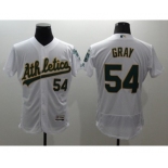 Men Oakland Athletics #54 Sonny Gray Majestic White Flexbase Authentic Collection Player Jersey